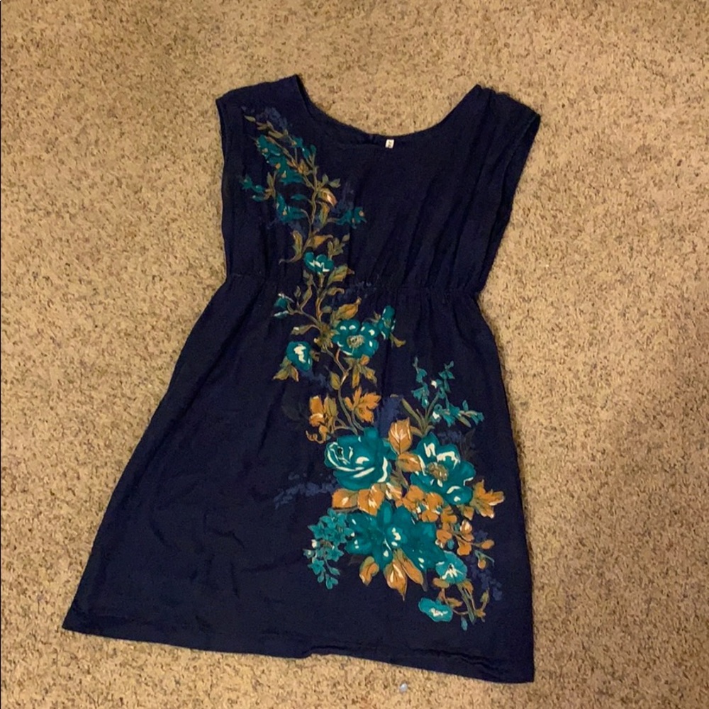 Medium Boho Dark Blue Dress